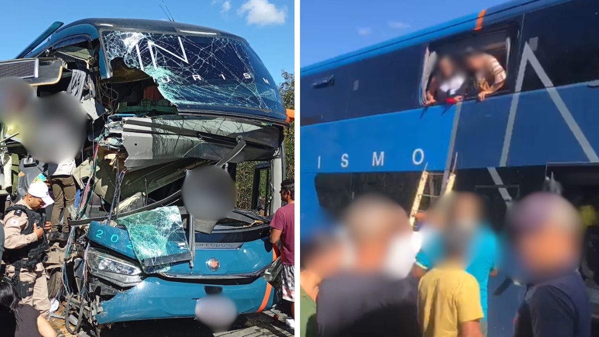 Acidente entre ônibus do ES a caminho de Bom Jesus da Lapa e caminhão deixa mortos e feridos na BR 259 em MG